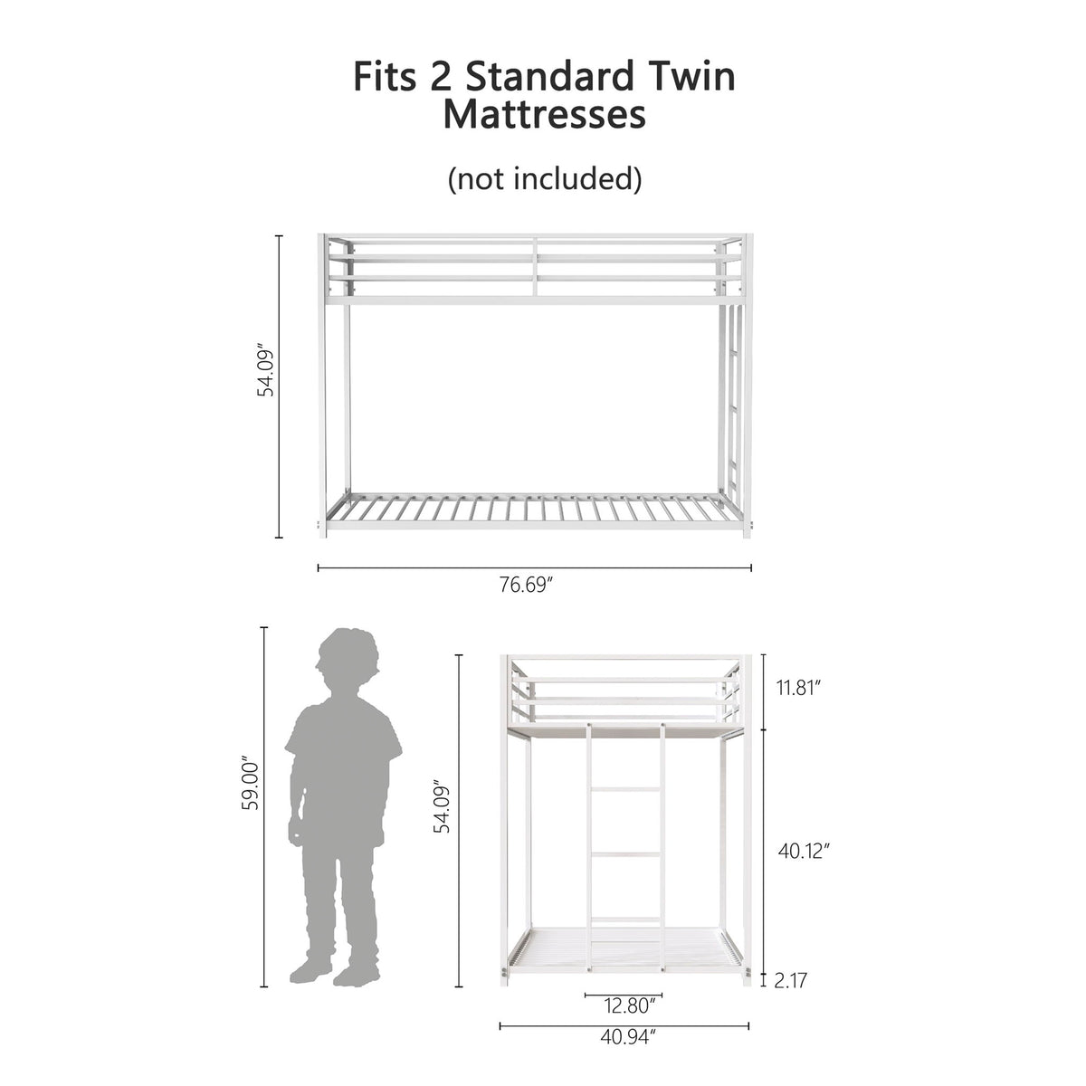 Adam - Metal Bunk Bed