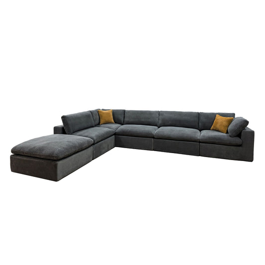Custom Configuration Modular Sectional & Toss Pillows