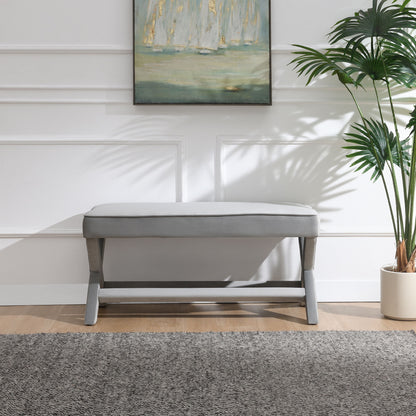 Comfort Double Bench Upholstered With X Crossed Legs