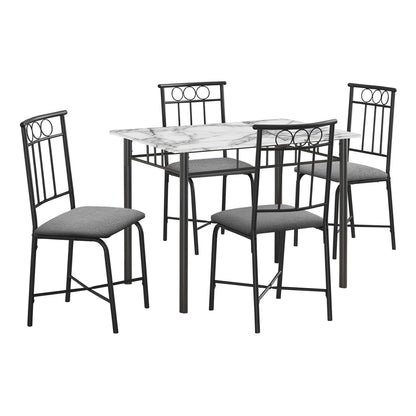 5 Pieces Dining Table Set, Small, Rectangular