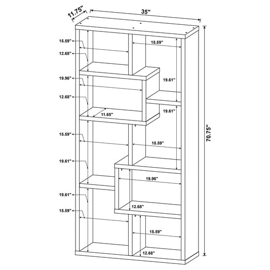 Lawton - 7 Shelf Bookshelf - Driftwood