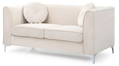 Glam Styled Micro Suede Loveseat