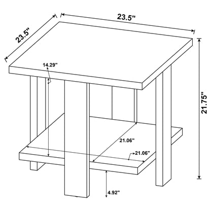 Square End Table - Mango Color
