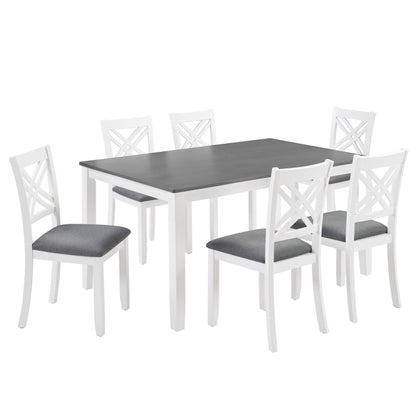 Kitchen Dining Set, Rectangular Dining Table & Upholstered Chairs