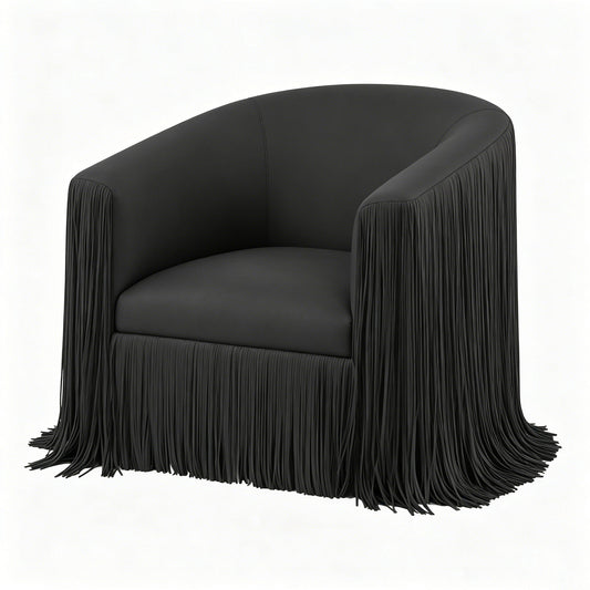 Isle - Swivel Chair With Fringe Accent