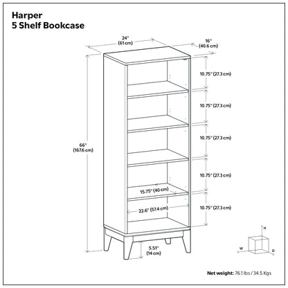 Harper - Handcrafted Bookcase With Storage