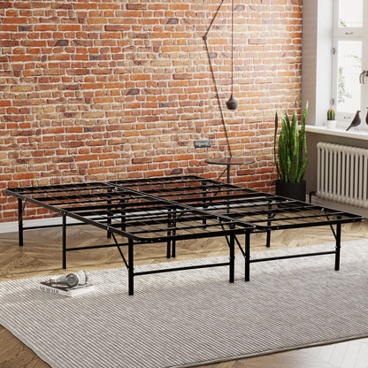 California King Size Bed Base, Mattress Foundation Bed Frame, Bedroom Furniture - Black