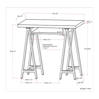 Sawhorse - Handcrafted Solid Desk