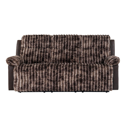 Brenda - Sofa With Manual Recline Function - Brown