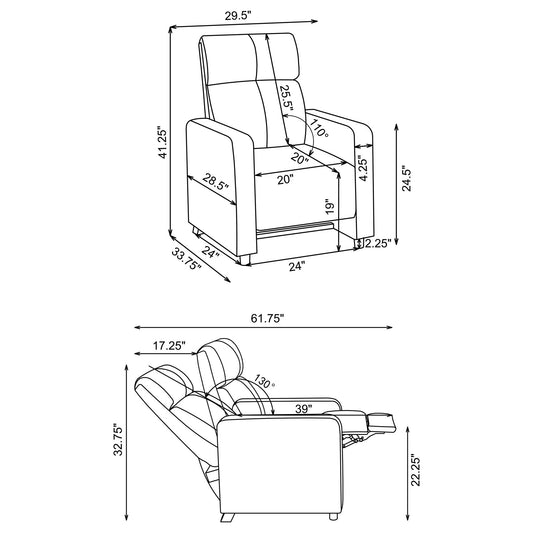 Warren - 3 Seater Home Theater With 2 Wedge Consoles Recliners - Black