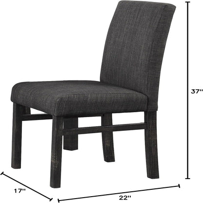 5 Piece Transitional Dining Set With Table And Upholstered Chairs