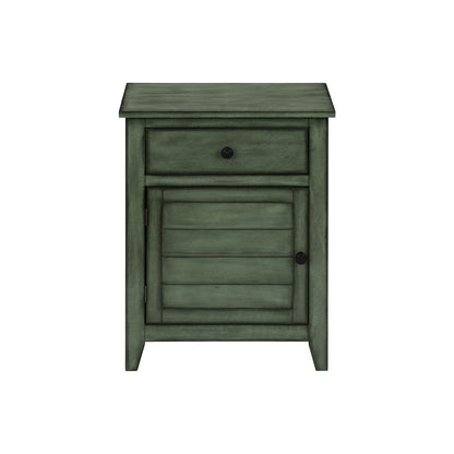 Accent Nightstand, Storage Drawer, Transitional