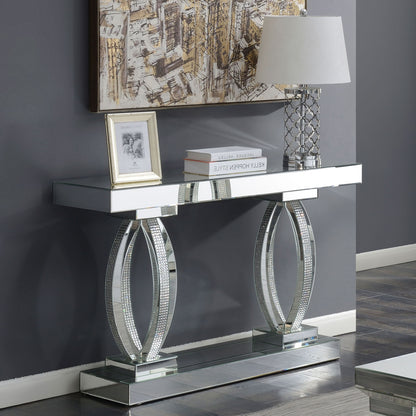 Drea - Entryway Sofa Console Table - Silver