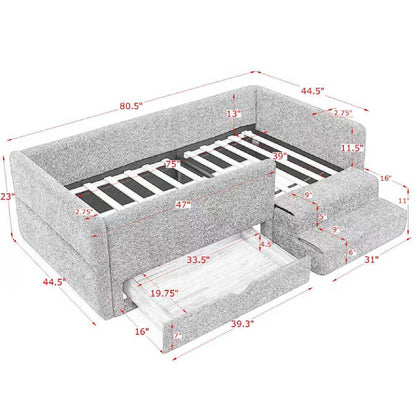 Safe Kids Bed With Guardrails And Storage