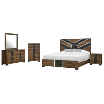 Prime - 5 Piece Bedroom Set With LED Headboard