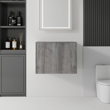 Floating Bathroom Vanity Cabinet With Soft Close Double Doors, Spacious Interior Storage, Wall Mounted, Cabinet Only