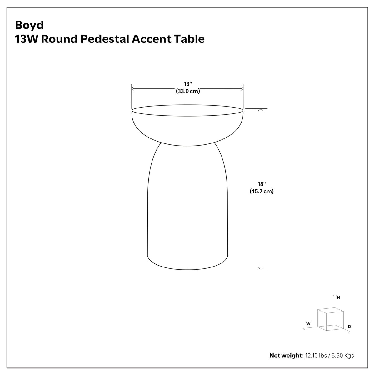 Boyd - V Chisel Accent Table - Black