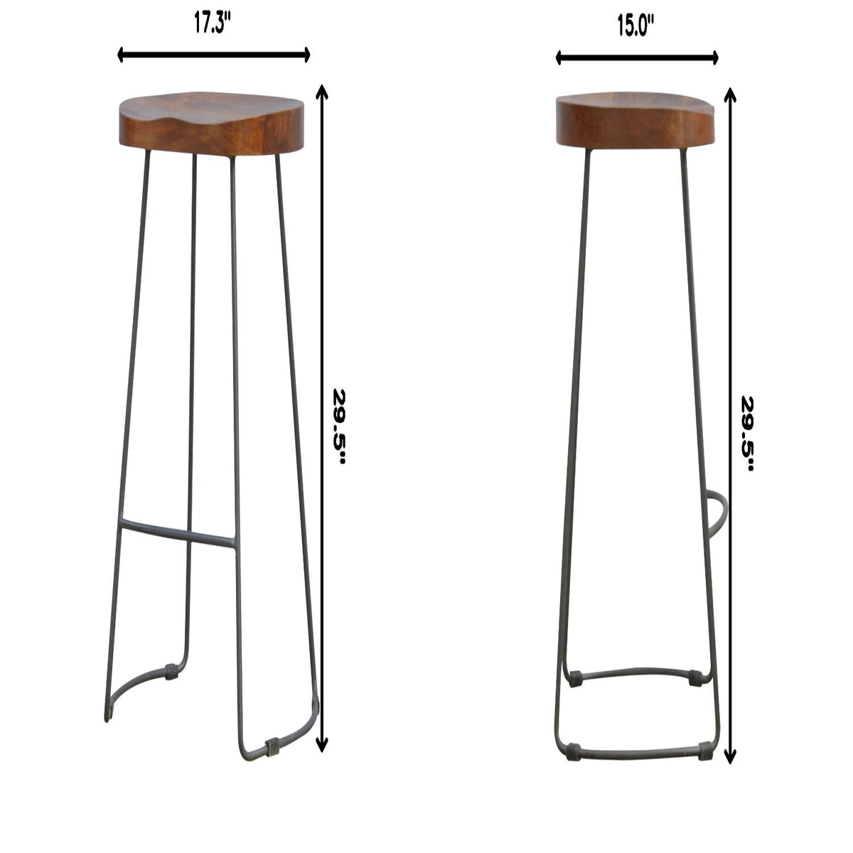 Chunky Bar Stool - Chestnut