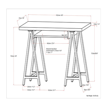 Sawhorse - Handcrafted Solid Desk