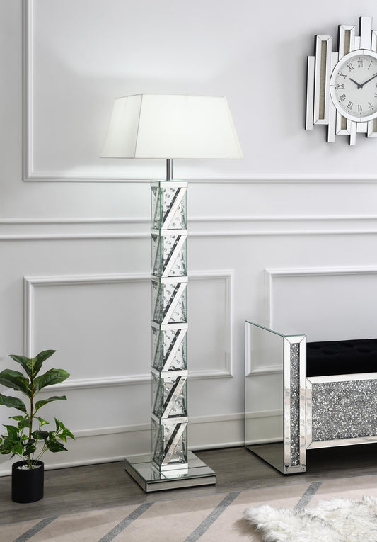 A1025 - LED Floor Lamp (Sold With Lamp Shade A1000-B) - Silver