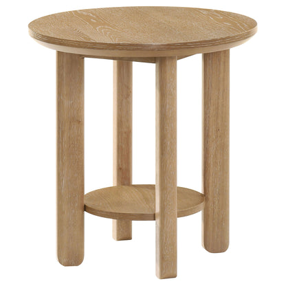 Crispin - Round Table With Lower Shelf