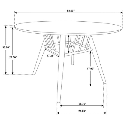 Shirley - Round Dining Table - Dark Walnut
