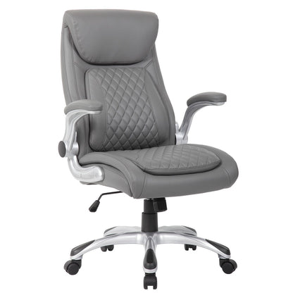 High Back Ergonomic Executive Office Chair, Adjustable Height And Lumbar Support For Home & Office - Antique Gray