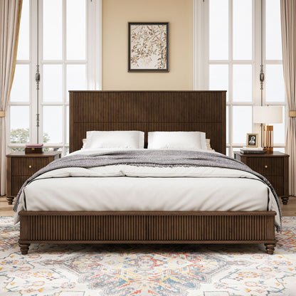3 Piece Bedroom Set With Bed And 2 Nightstands