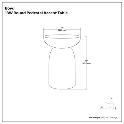 Boyd - Ribbed Accent Table - Black