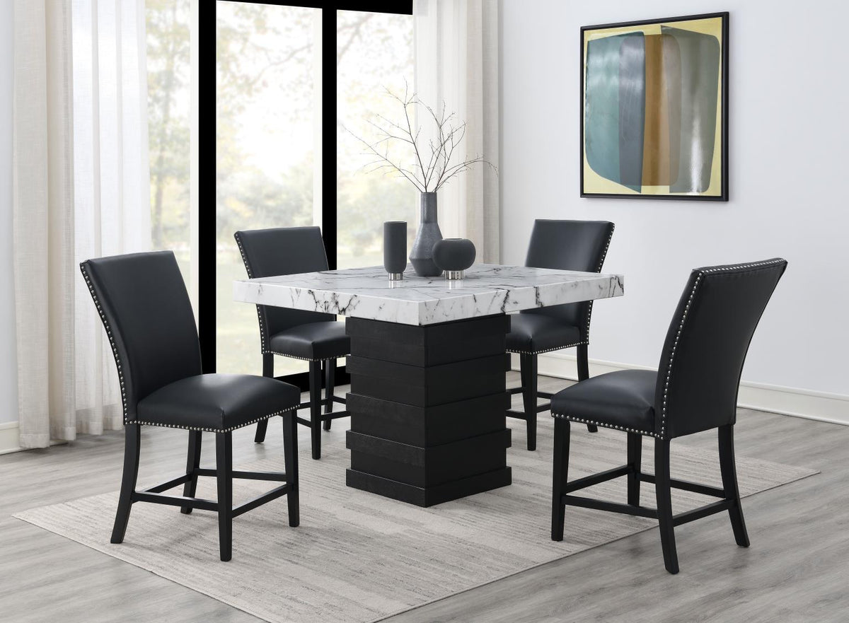 D138 - Counter Height Table - White / Black