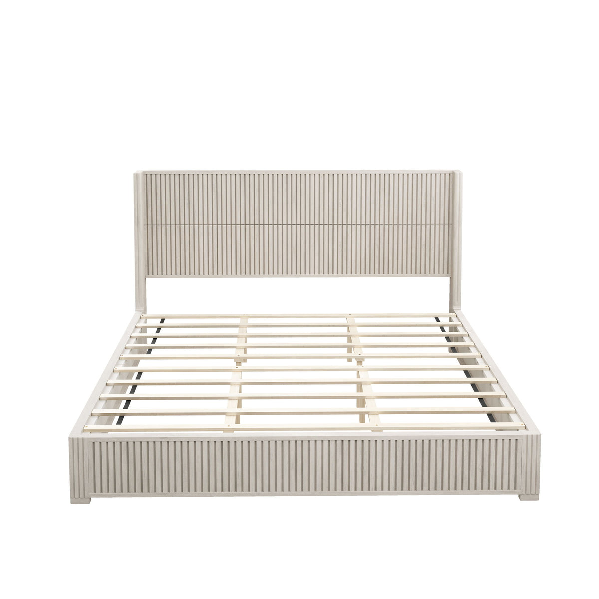 Platform Bed Frame With Headboard, Floor Standing Design