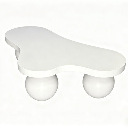 Cloud Shaped Coffee Table With 3 Ball Legs For Living Room