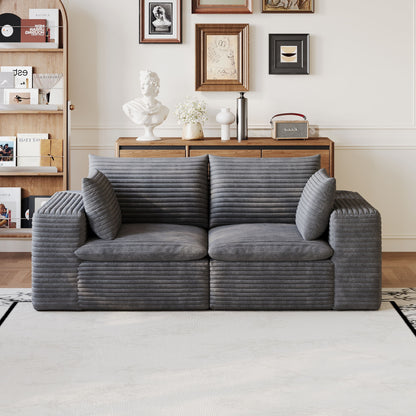 Cloud Sofa, Deep Seat Couches, Removable Cushion For Living Room - Dark Gray