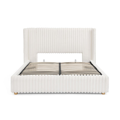 Functional Vertical Striped Bed With Gas Lift Storage