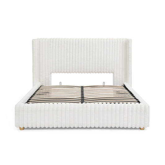 Functional Vertical Striped Bed With Gas Lift Storage