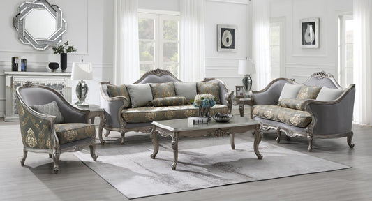 T198 - Coffee Table & 2 End Tables - Silver