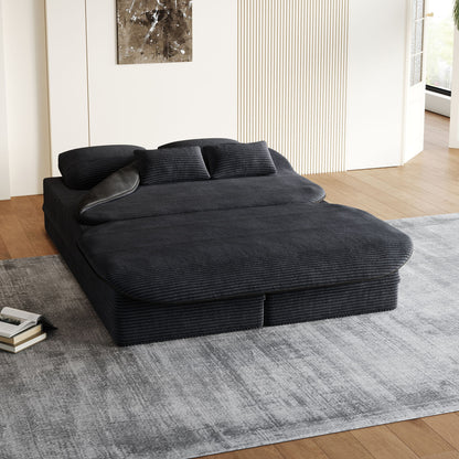 2 In 1 Foldable Sofa Bed With Multi Functional Blanket