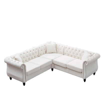 Streamline Modern L-Shaped Corner Sofa