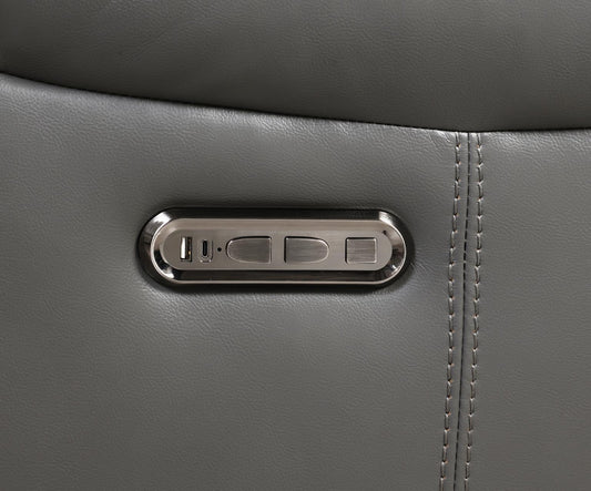 U101 - Power Reclining Sofa With LED Light - Gray