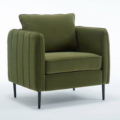 Accent Chair With Pillow For Living Room - Green
