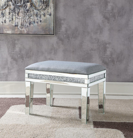 G-310 - Glamour Vanity Stool - Silver
