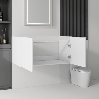 Floating Bathroom Vanity Cabinet With Soft Close Double Doors, Spacious Interior Storage, Wall Mounted, Cabinet Only