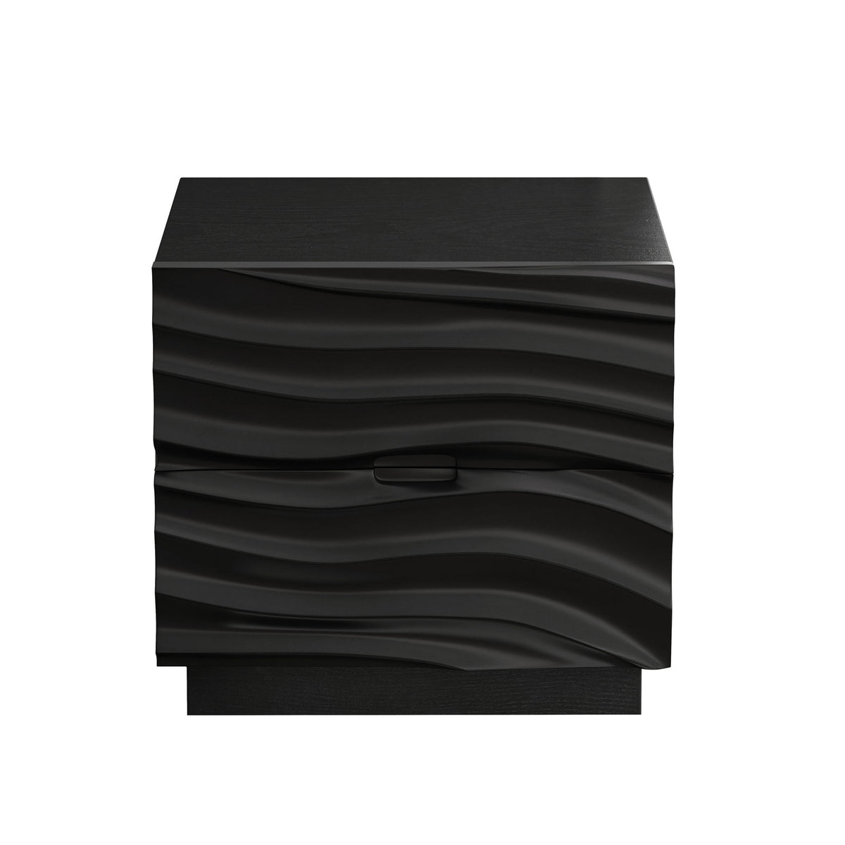 Nightstand With 2 Drawers, No Handles