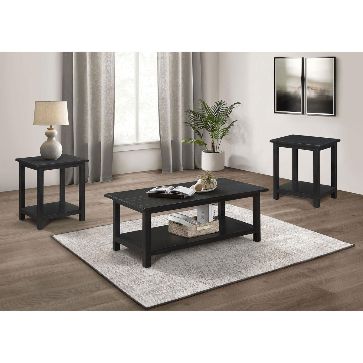 Castleton - Coffee And End Table Set With Storage