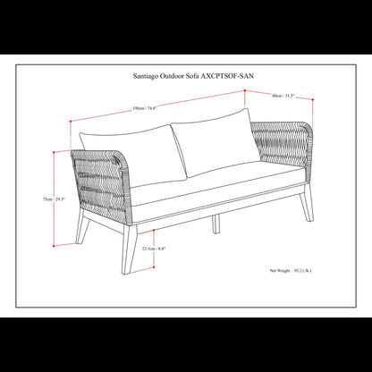 Santiago - Outdoor Sofa - Dark Gray