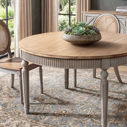 Colette - Round Dining Table - Blue / Gray