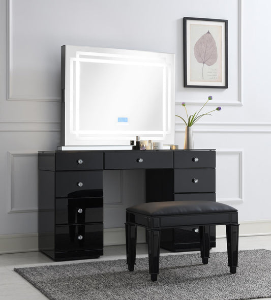 G-316 - Glamour Dresser & Stool - Black