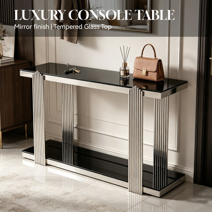 Console Table With Double Tier Storage