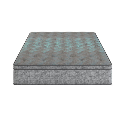 Comfort Care - 10" Hybrid Euro Top Mattress Plush Comfort - Blue / Gray - Twin Extra Long
