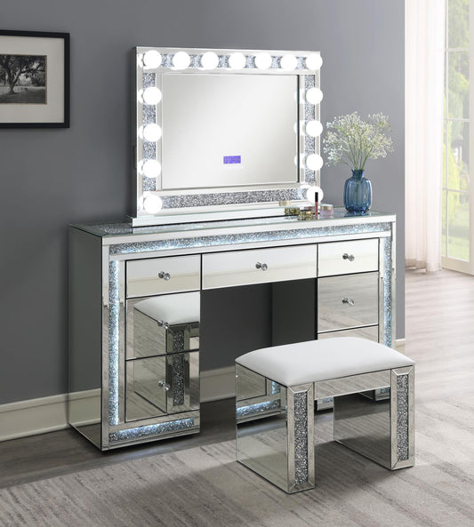 G-320 - Glamour Vanity Stool - Silver